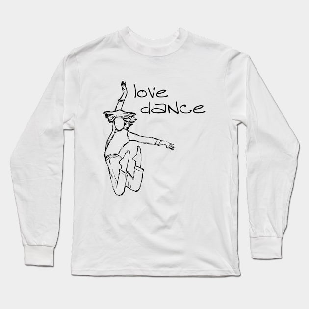 Dance 18 Black by PK.digart Long Sleeve T-Shirt by PK.digart